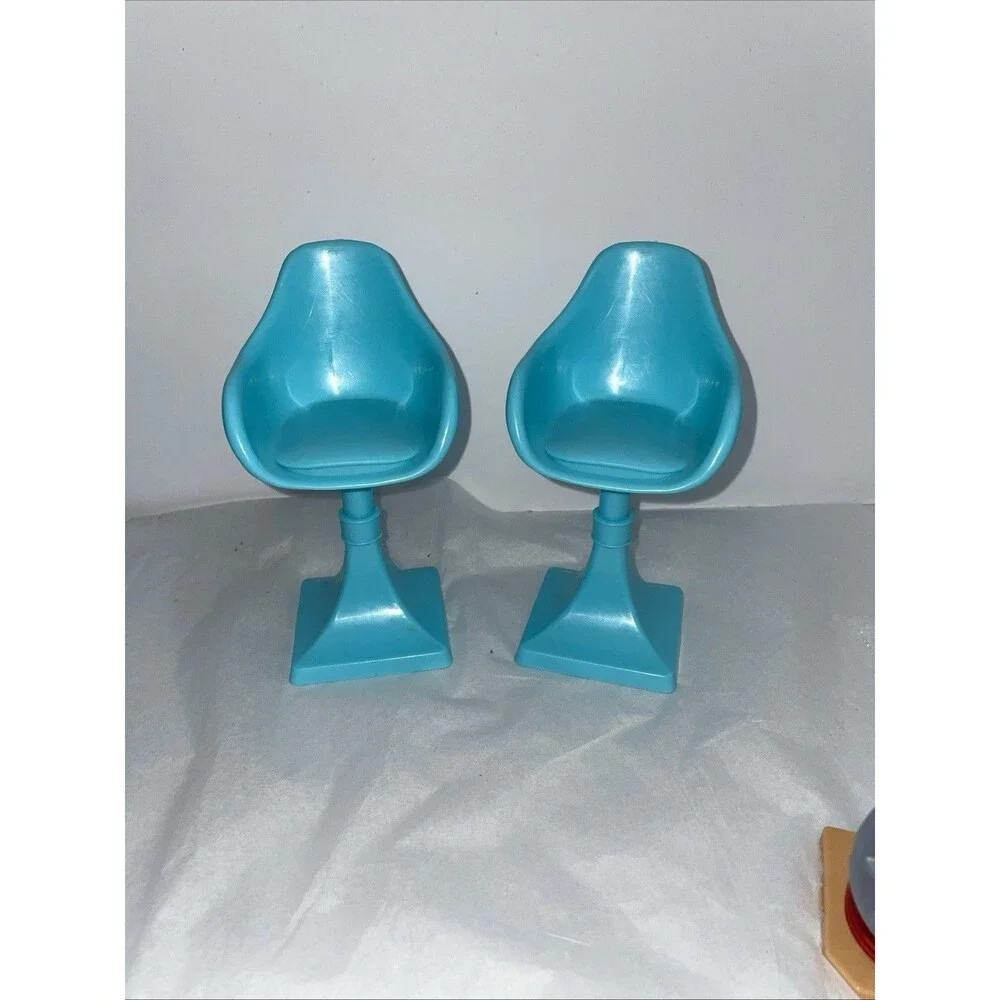 Barbie Doll Blue Chairs Dream House 2015 Lot of 2 Replacement Parts